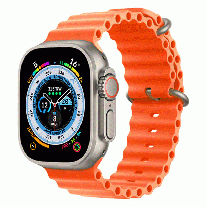 7 Strap Smartwatch with Silver Aluminium Case