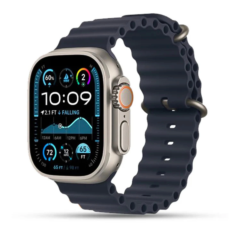 7 Strap Smartwatch with Silver Aluminium Case