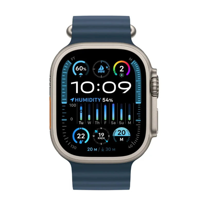 7 Strap Smartwatch with Silver Aluminium Case